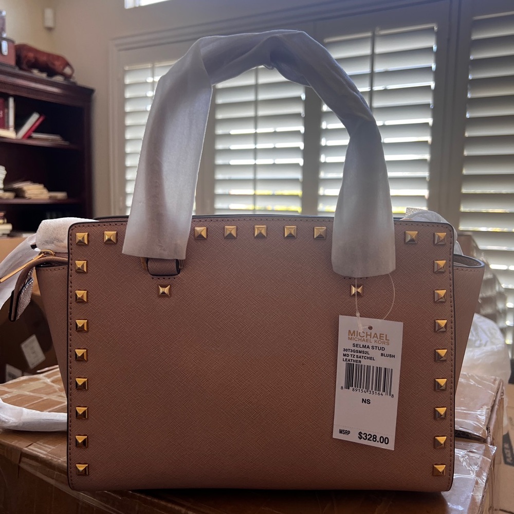 Michael Kors Blush Selma Stud Satchel